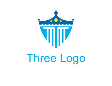 pillar and crown inside shield logo