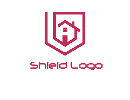 home inside shield or tag logo