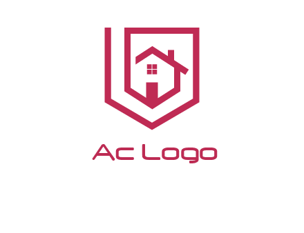 home inside shield or tag logo