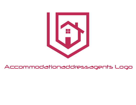 home inside shield or tag logo