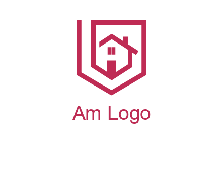 home inside shield or tag logo