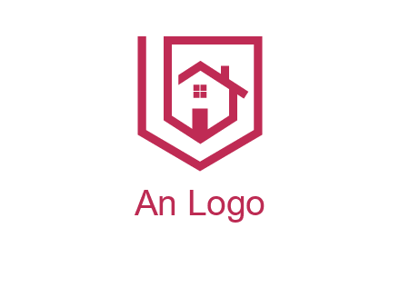 home inside shield or tag logo