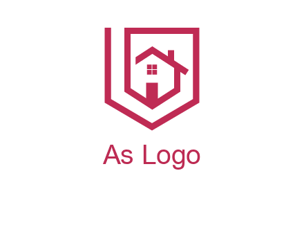 home inside shield or tag logo
