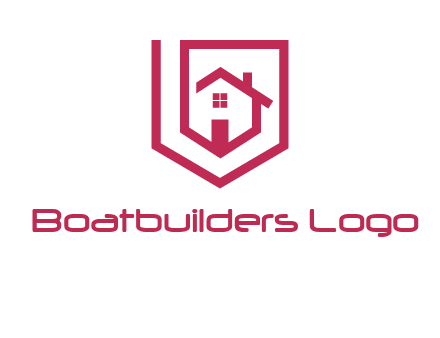 home inside shield or tag logo
