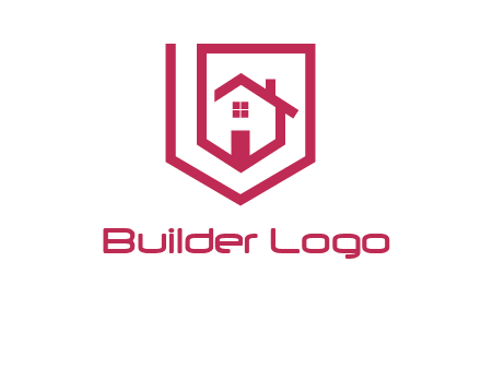 home inside shield or tag logo