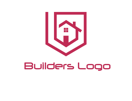 home inside shield or tag logo