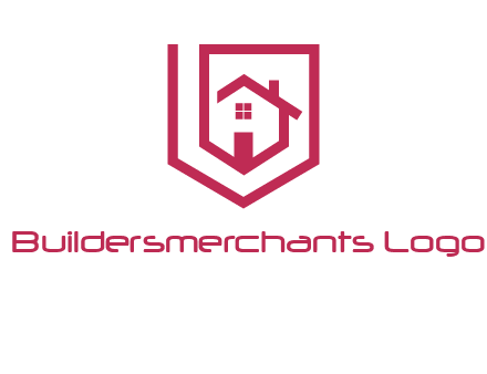 home inside shield or tag logo