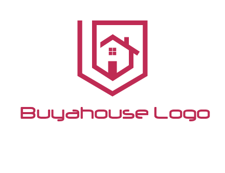 home inside shield or tag logo