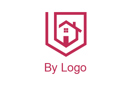home inside shield or tag logo