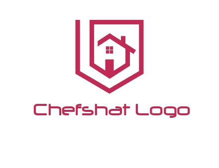 home inside shield or tag logo