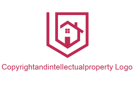 home inside shield or tag logo