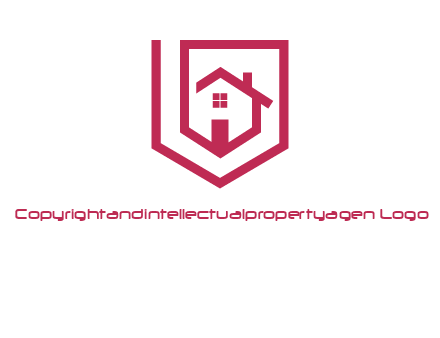 home inside shield or tag logo