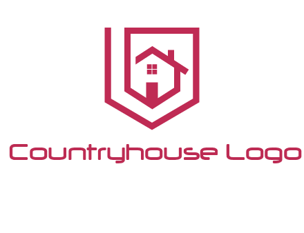 home inside shield or tag logo