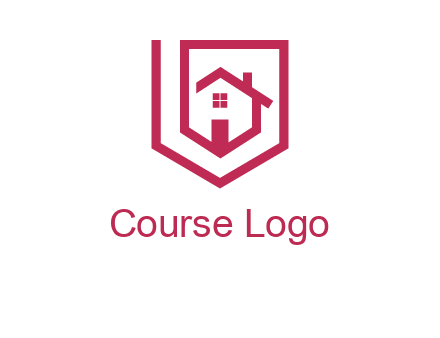 home inside shield or tag logo