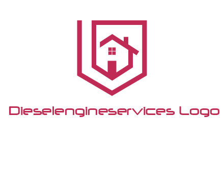 home inside shield or tag logo