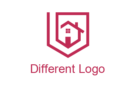 home inside shield or tag logo