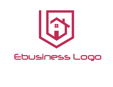home inside shield or tag logo