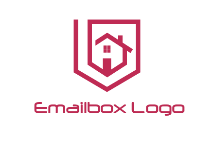 home inside shield or tag logo