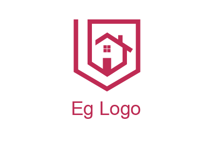 home inside shield or tag logo