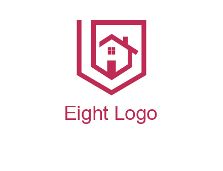 home inside shield or tag logo