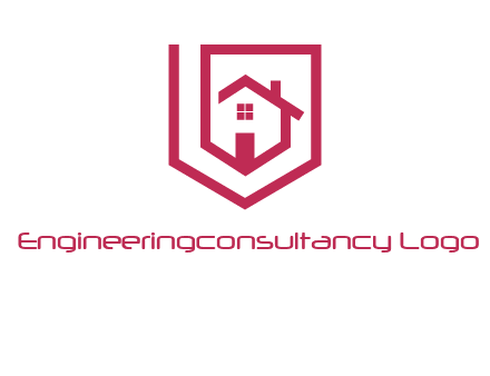 home inside shield or tag logo