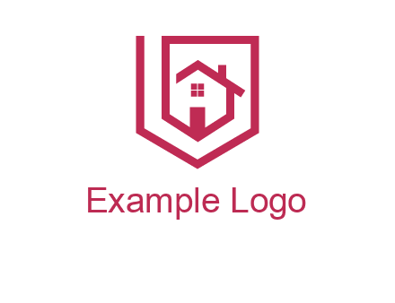 home inside shield or tag logo