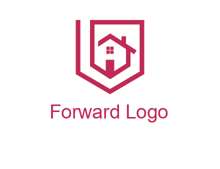 home inside shield or tag logo