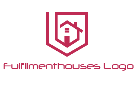 home inside shield or tag logo