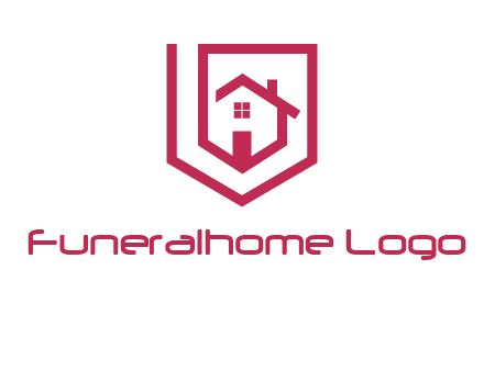 home inside shield or tag logo