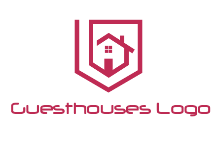home inside shield or tag logo