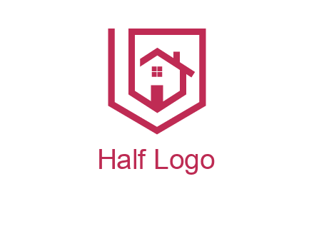 home inside shield or tag logo