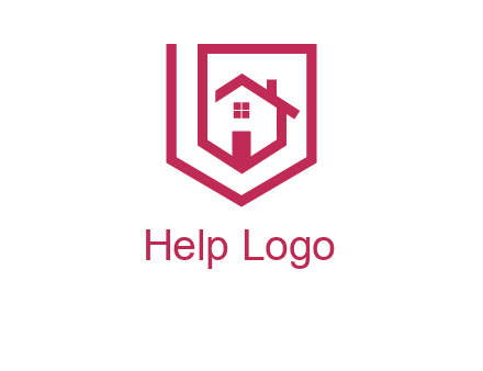 home inside shield or tag logo