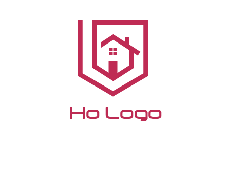 home inside shield or tag logo