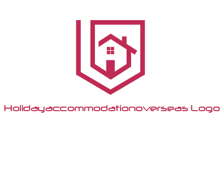 home inside shield or tag logo