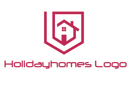 home inside shield or tag logo