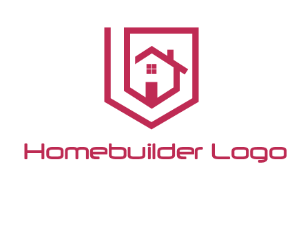 home inside shield or tag logo