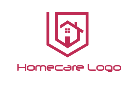 home inside shield or tag logo