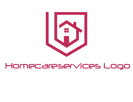 home inside shield or tag logo