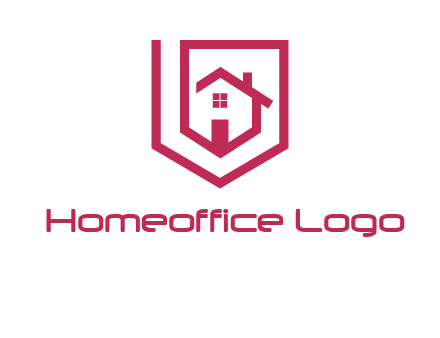 home inside shield or tag logo