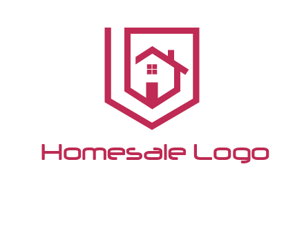 home inside shield or tag logo