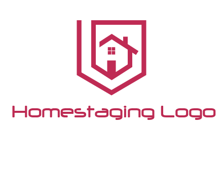 home inside shield or tag logo