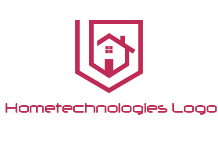 home inside shield or tag logo