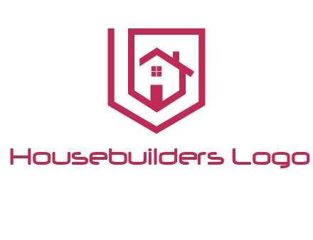 home inside shield or tag logo
