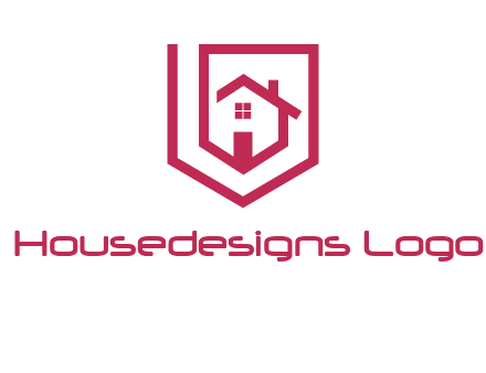 home inside shield or tag logo