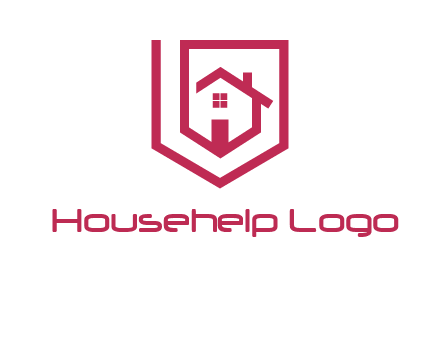 home inside shield or tag logo