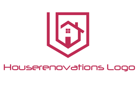 home inside shield or tag logo