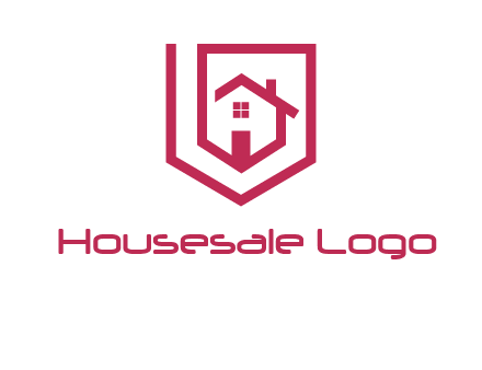 home inside shield or tag logo