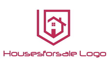 home inside shield or tag logo