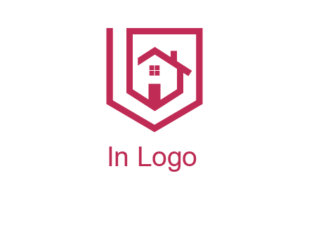 home inside shield or tag logo