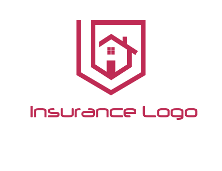 home inside shield or tag logo